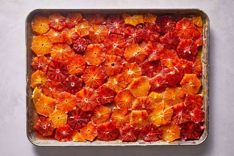 Old Fashioned Blood Orange Sheet Cake