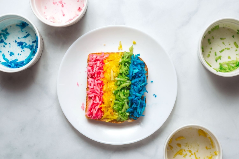 Rainbow Grilled Cheese Sandwich