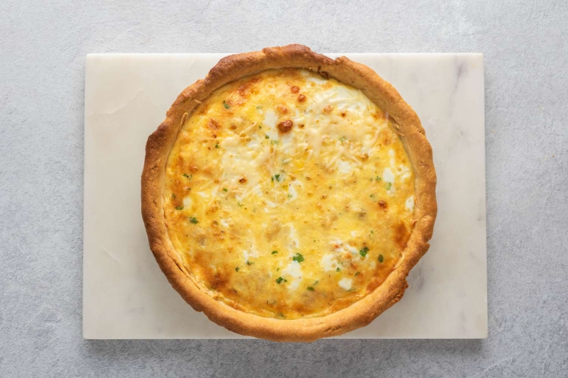 Crab Quiche with Swiss Cheese