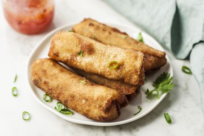 Turon (Banana Lumpia) With Caramel