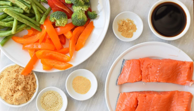 Sheet Pan Salmon Teriyaki