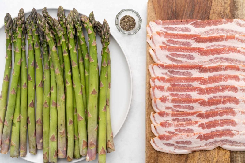 Air Fryer Bacon-Wrapped Asparagus