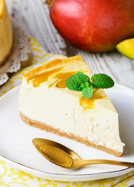 Mango Swirl Cheesecake