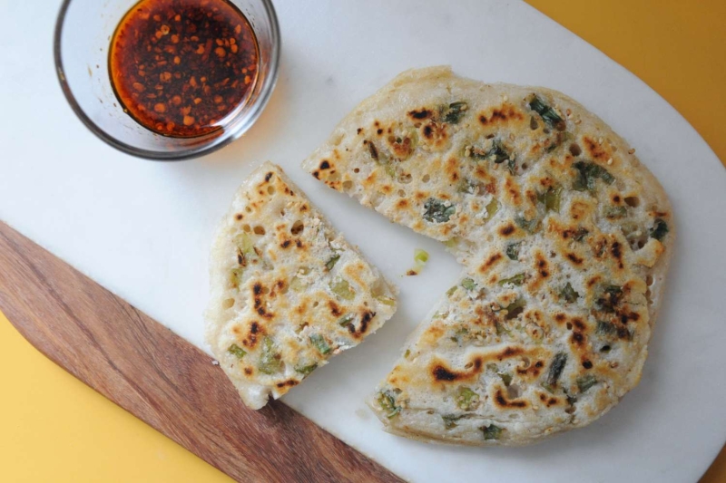 Sourdough Starter Scallion Pancake Recipe