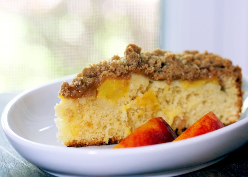 Fresh Peach Coffee Cake