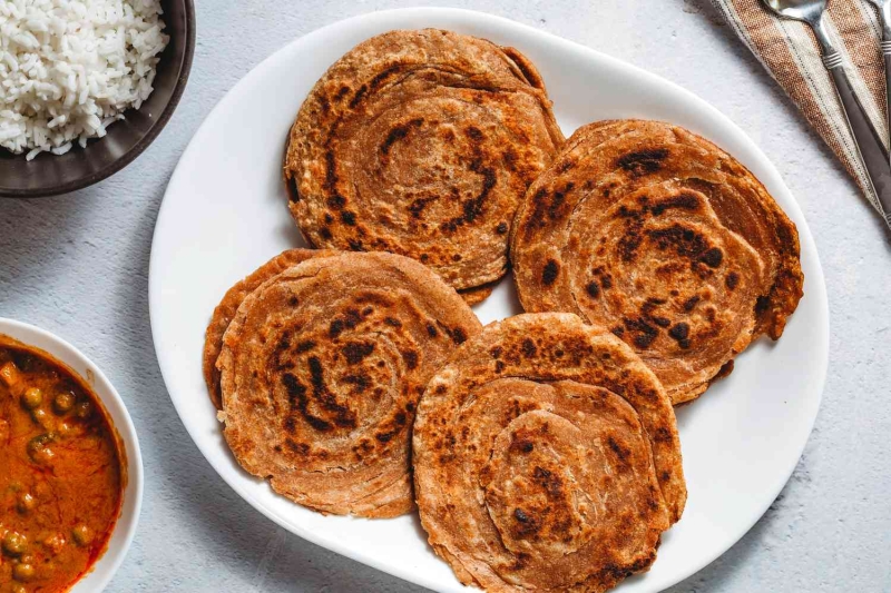 Lachcha Paratha (Layered Indian Bread)