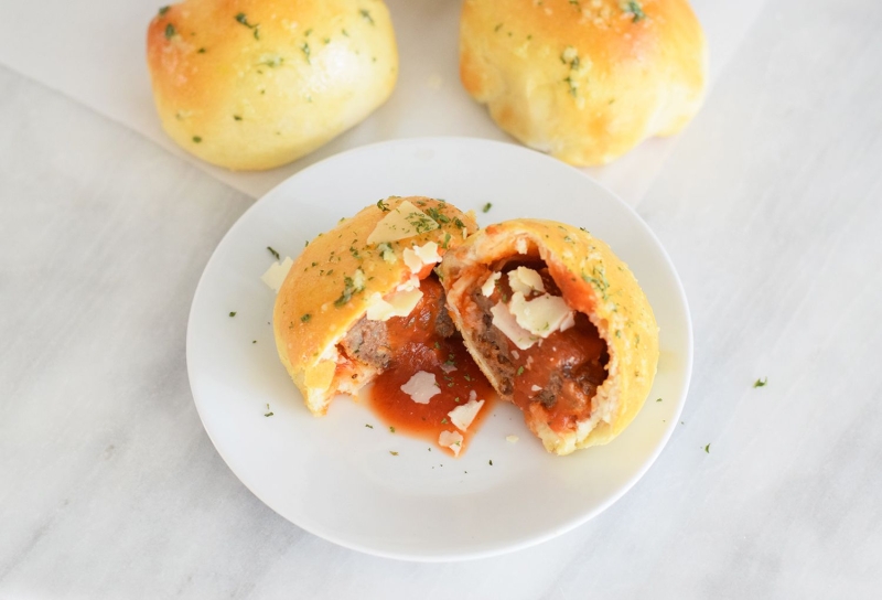 Cheesy Meatball Bombs