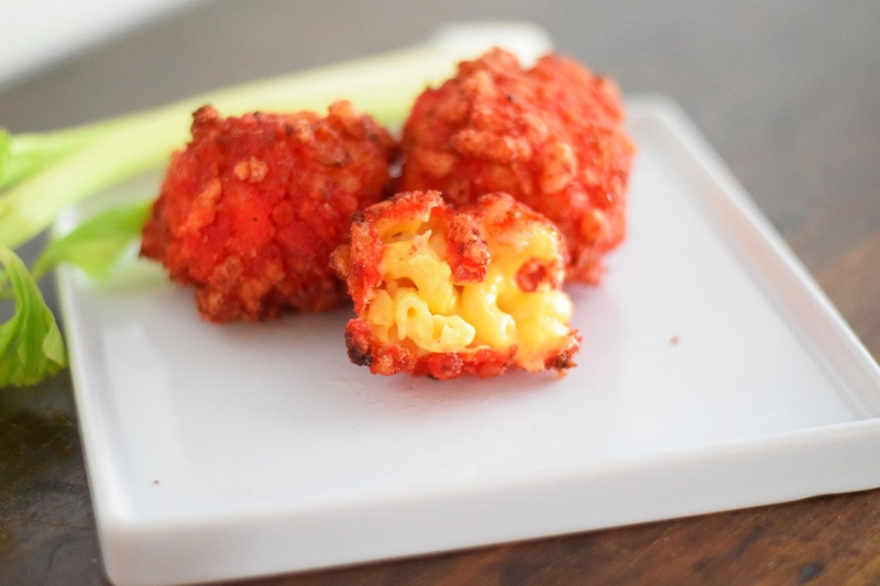 Flamin’ Hot Cheetos Mac and Cheese Bites