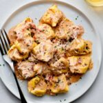 Tortellini With Tomato Basil Cream Sauce