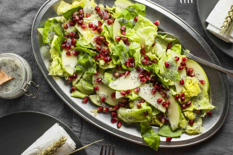 Pomegranate Apple Salad (Parve) Recipe