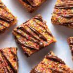 Funfetti Cake Bars With Chocolate Glaze