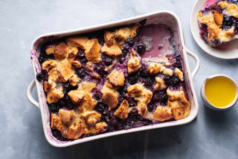 Blueberry Bread Pudding