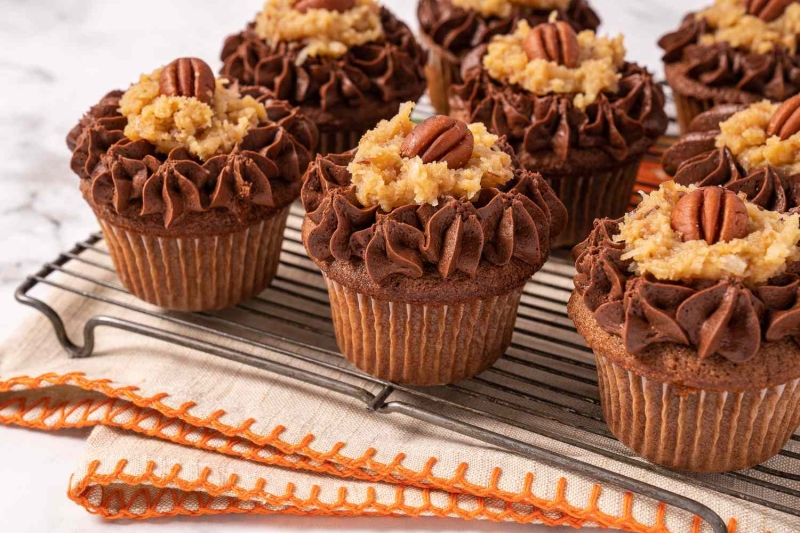 German Chocolate Cupcakes