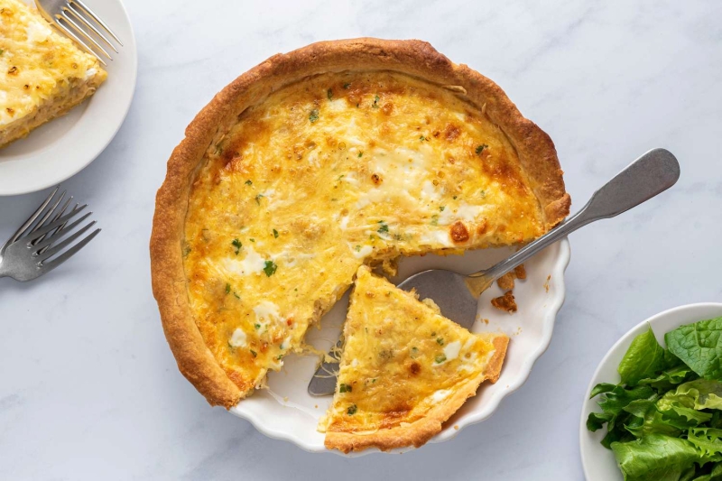 Crab Quiche with Swiss Cheese