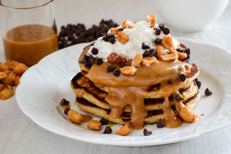 Fluffy Peanut Butter Pancakes