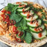 Spicy Thai Chicken Salad Wrap with Sesame Peanut Dressing