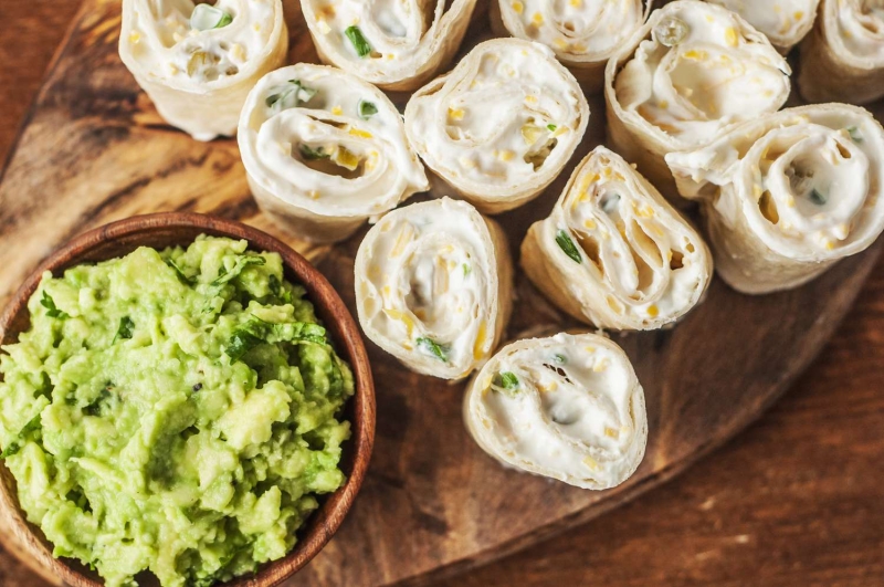 Tortilla Pinwheels With Cream Cheese Filling