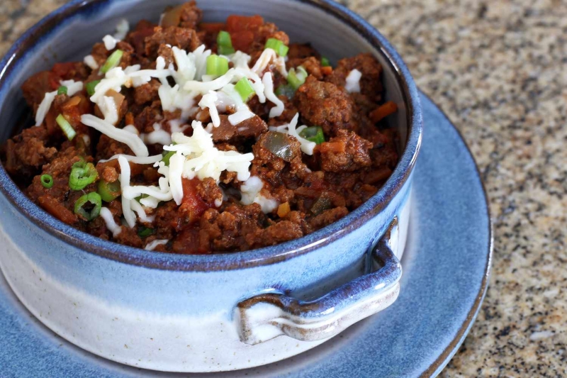 Crock Pot No-Bean Beef Chili