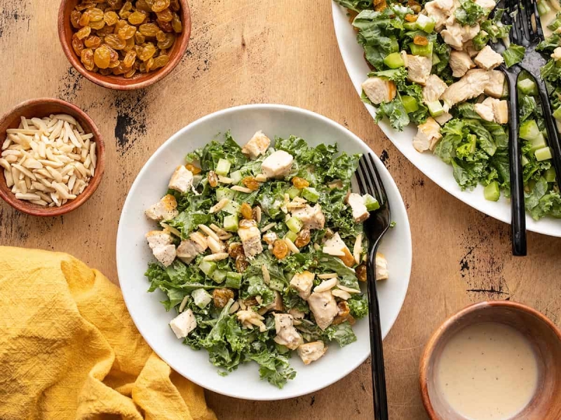 Crunchy Kale and Chicken Salad