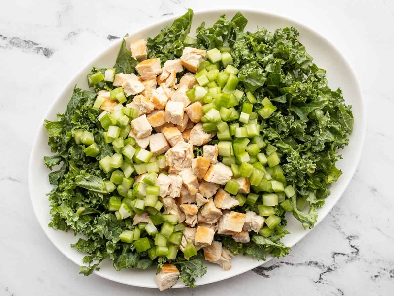 Crunchy Kale and Chicken Salad