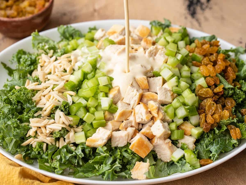 Crunchy Kale and Chicken Salad