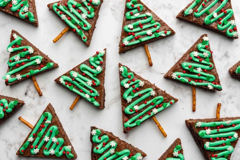 Christmas Tree Brownies Recipe