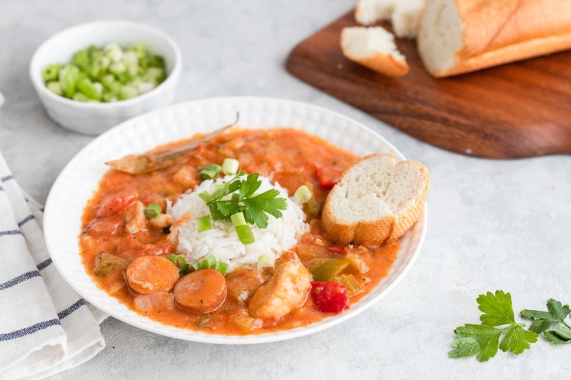 Chicken and Sausage Gumbo With Tomatoes Recipe