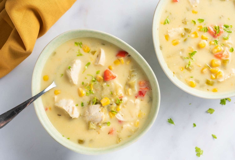 Easy Crock Pot Chicken and Corn Chowder