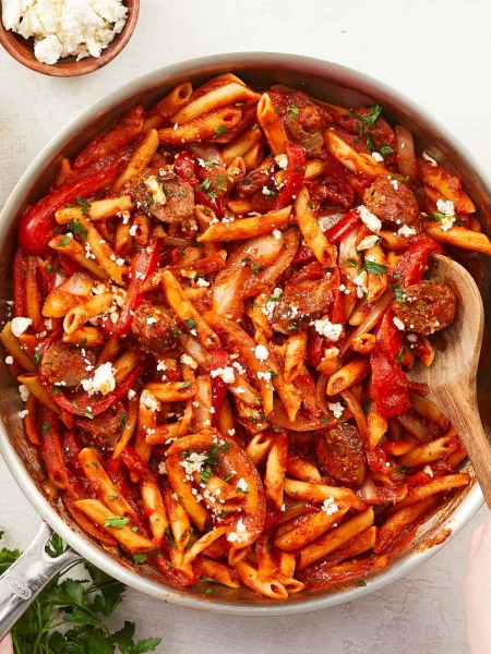 Pasta with Sausage and Peppers