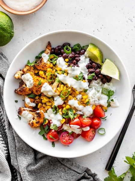 Roasted Cauliflower Taco Bowls