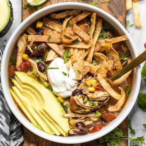 Slow Cooker Chicken Tortilla Soup