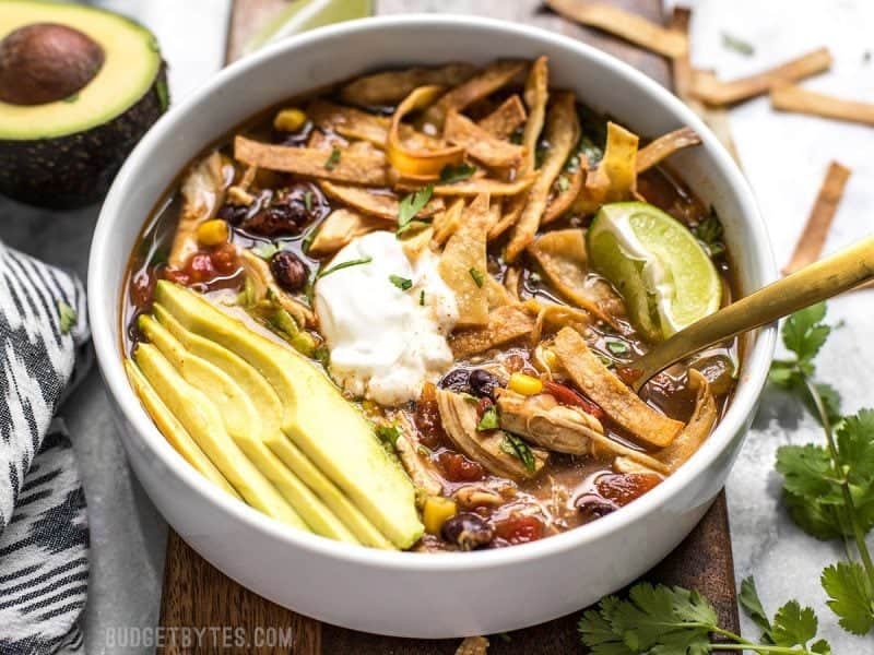 Slow Cooker Chicken Tortilla Soup