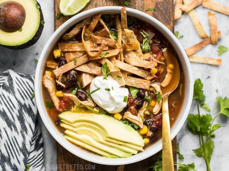 Slow Cooker Chicken Tortilla Soup