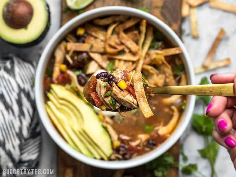 Slow Cooker Chicken Tortilla Soup