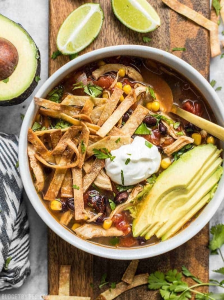 Slow Cooker Chicken Tortilla Soup