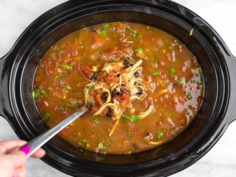 Slow Cooker Chicken Tortilla Soup