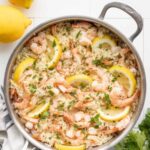 One Pot Lemon Garlic Shrimp and Rice