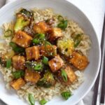 Pan Fried Sesame Tofu with Broccoli