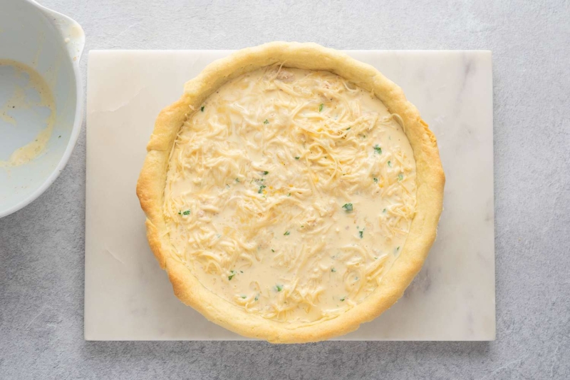 Crab Quiche with Swiss Cheese