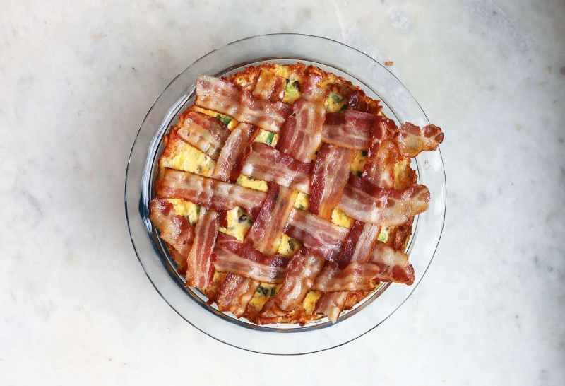 Breakfast Pie With a Hash Brown Crust