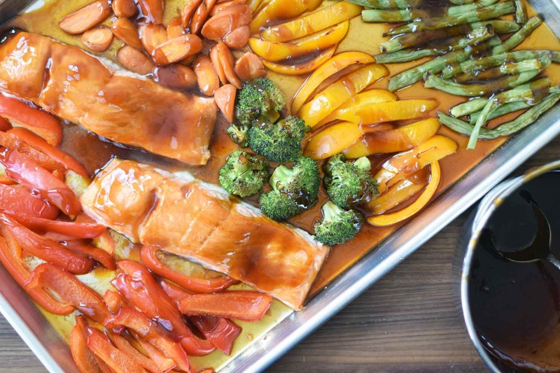 Sheet Pan Salmon Teriyaki