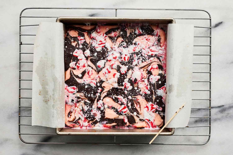 Peppermint Swirl Brownies