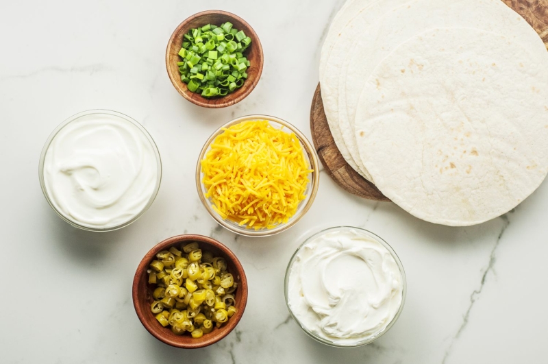 Tortilla Pinwheels With Cream Cheese Filling