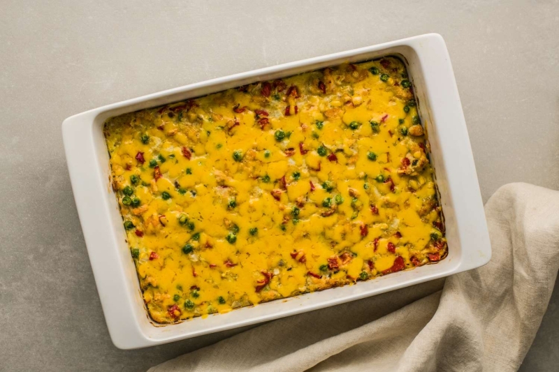 Easy Cheesy Salmon Casserole