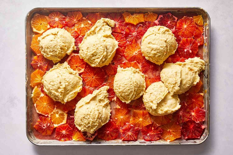 Old Fashioned Blood Orange Sheet Cake