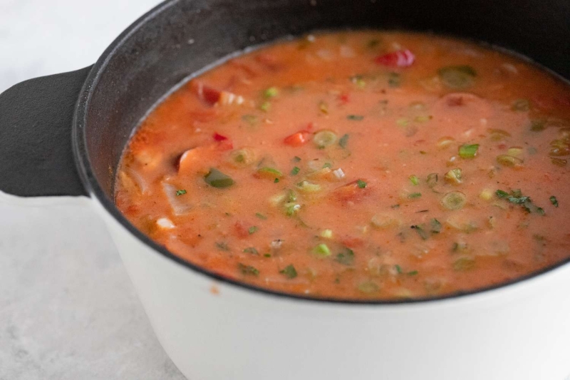 Chicken and Sausage Gumbo With Tomatoes Recipe