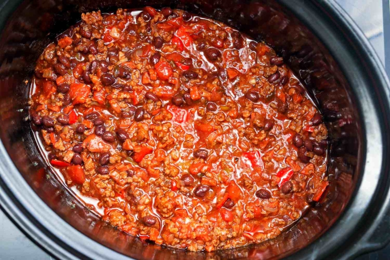 Crock Pot Sausage-Beef Chili