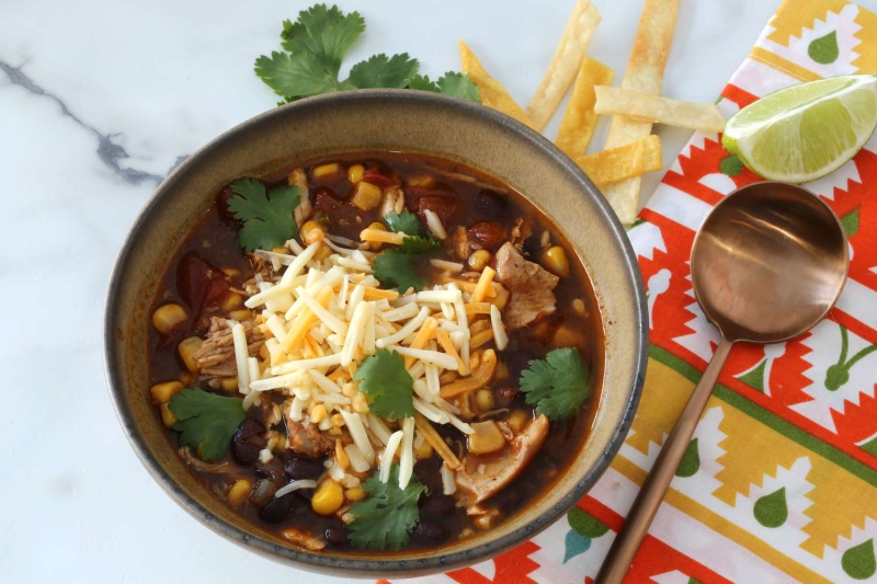 Instant Pot Chicken Enchilada Soup