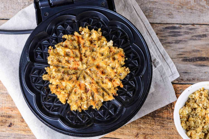 Stuffing Waffle Grilled Cheese With Thanksgiving Leftovers