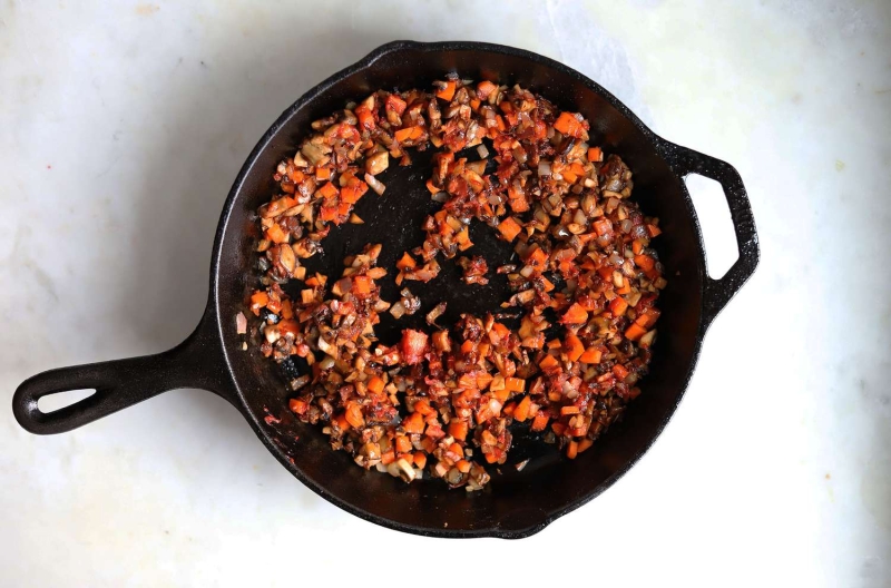 Polenta Cakes With Mushroom Ragu